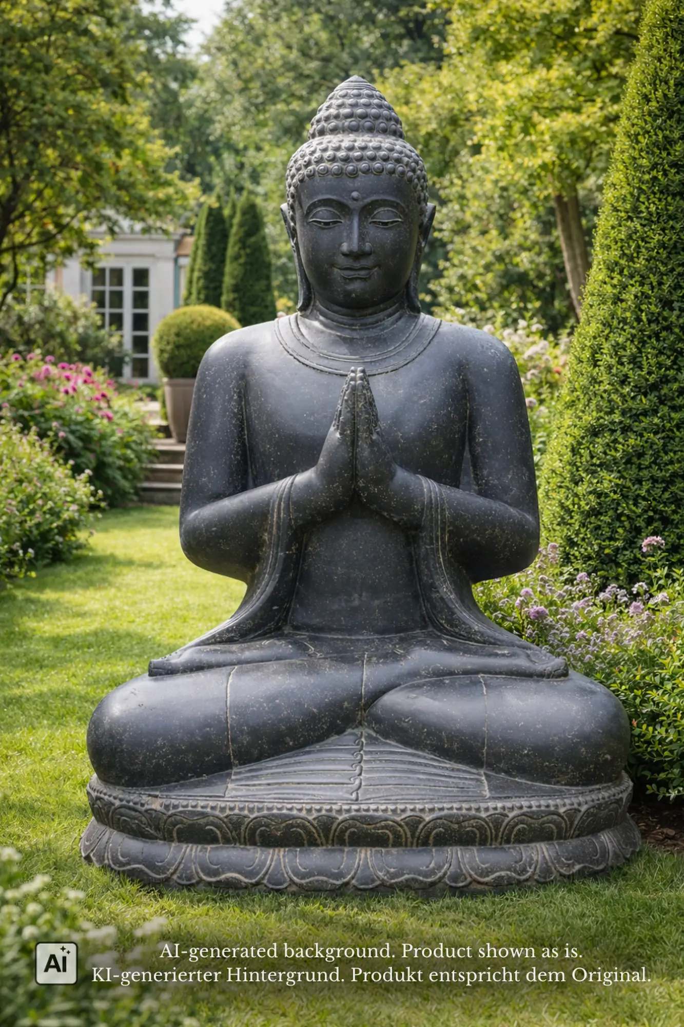  Product image 1 of the product “Buddha sitting, cast stone, 175cm height, lightweight ”